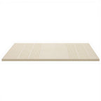 Giselle Bedding Latex Mattress Topper, 5cm Thick Cooling Bed Pad for Side Sleepers Pain Relief, 7 Zone Foldable Mat with Washable Cover for Guest Room Bedroom Single