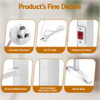 Devanti Electric Heated Towel Rail Rack 6 Bars Freestanding Clothes Dry Warmer