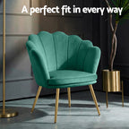 Artiss Armchair Velvet Green Callista