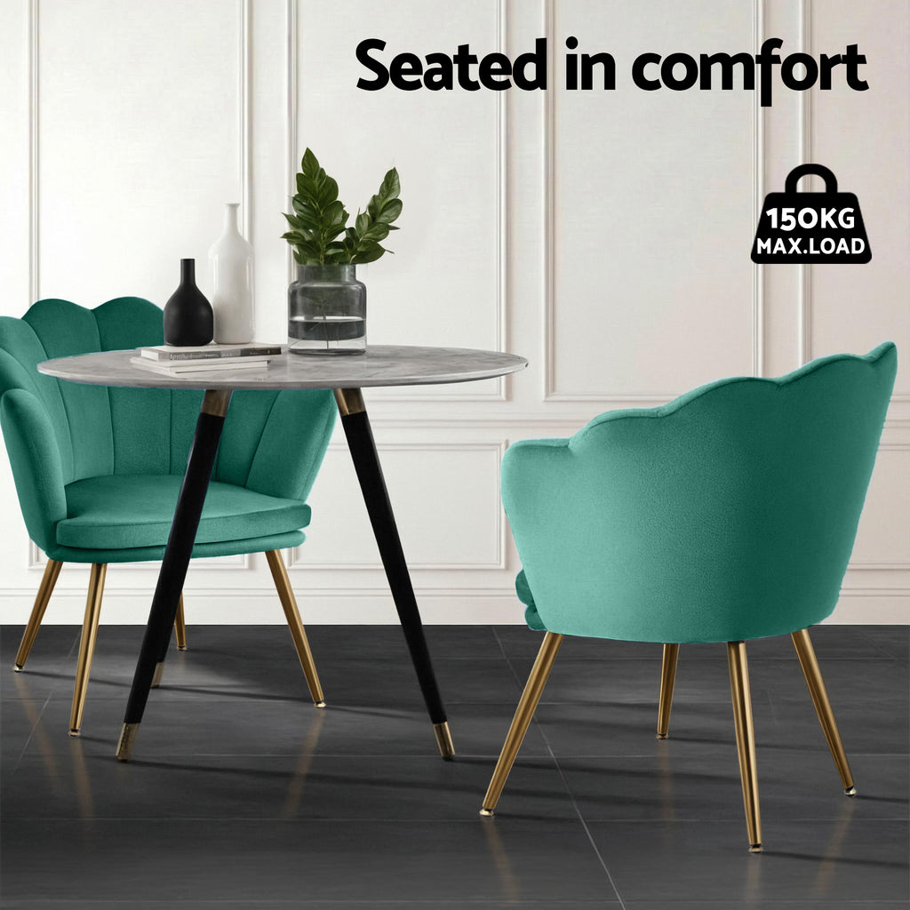 Artiss Armchair Velvet Green Callista