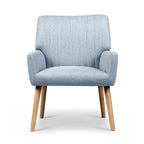 Artiss 2X Armchair Fabric Blue Grey