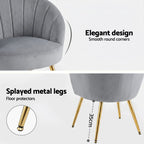 Artiss Armchair Velvet Grey Eloise