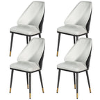 Artiss Dining Chairs Set of 4 Leather Seat Beige and Black