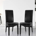 Artiss Dining Chairs Set of 2 Leather Parsons Chair Black