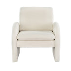 Artiss Armchair Accent Chair Lounge Tub Sofa Couch Curved Arm Seat Boucle White