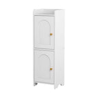 Artiss Bathroom Storage Cabinet 2-Tier Slim Toilet Organizer Adjustable White