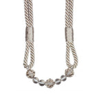 Oyster Beaded Rope Curtain Tieback