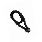 Magnetic weaved rope tieback Black
