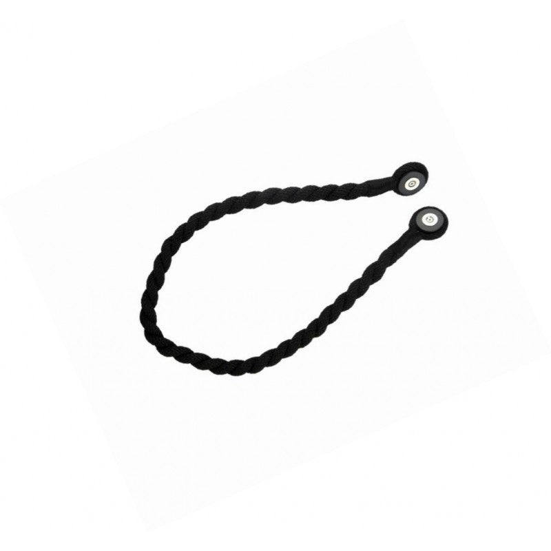 Magnetic weaved rope tieback Black
