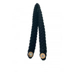 Black rustique braided magnetic tieback