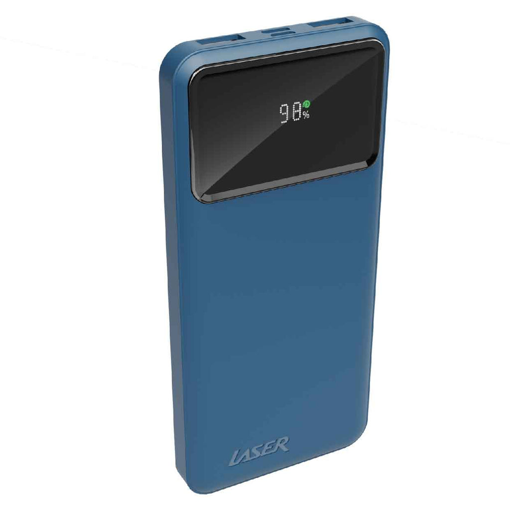 Laser 10000mAh Powerbank 18W PD with LED Navy