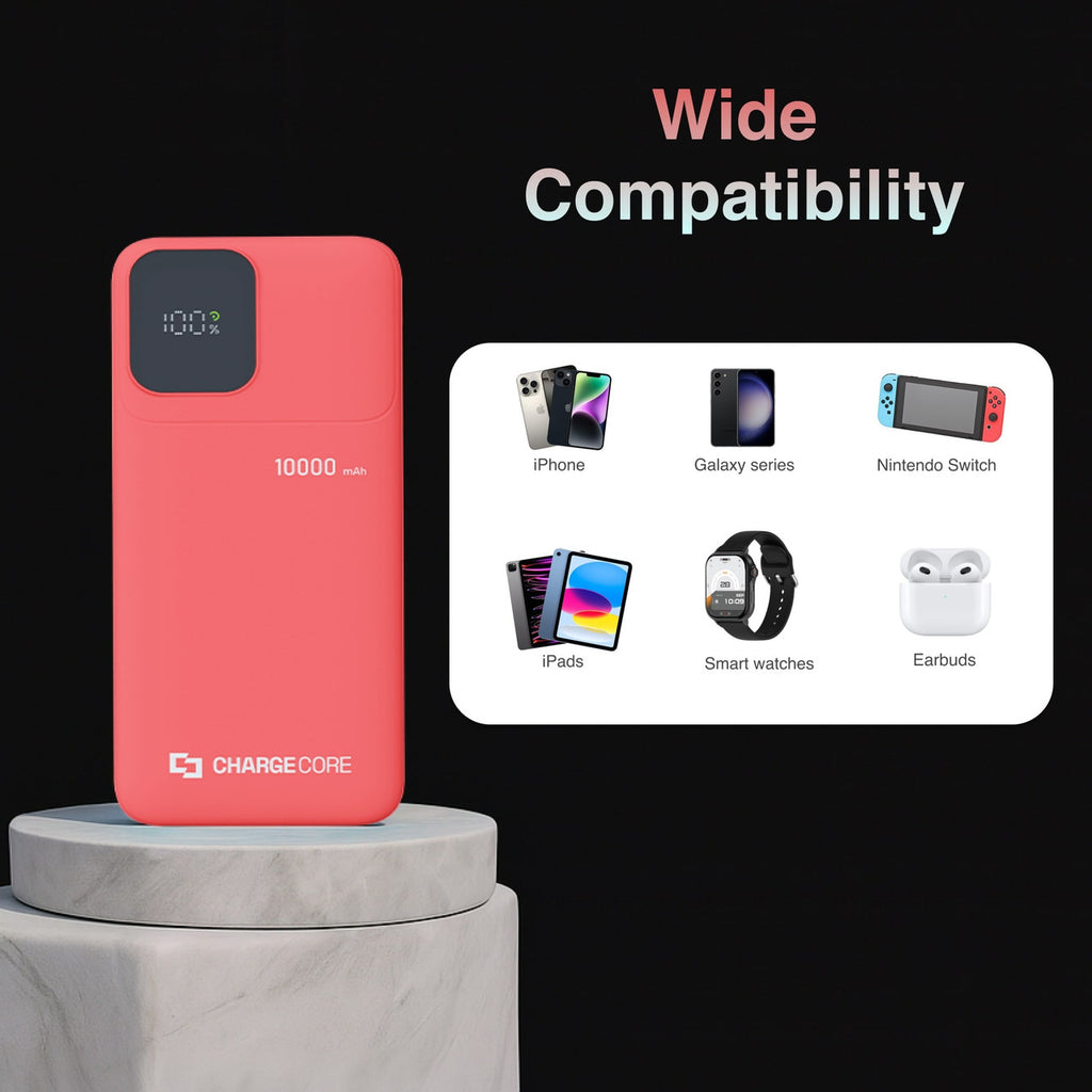 ChargeCore SafeCharge Max 10K - Sunset Coral