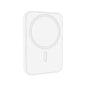 Laser 5000mAh Magnetic Wireless Power Bank White