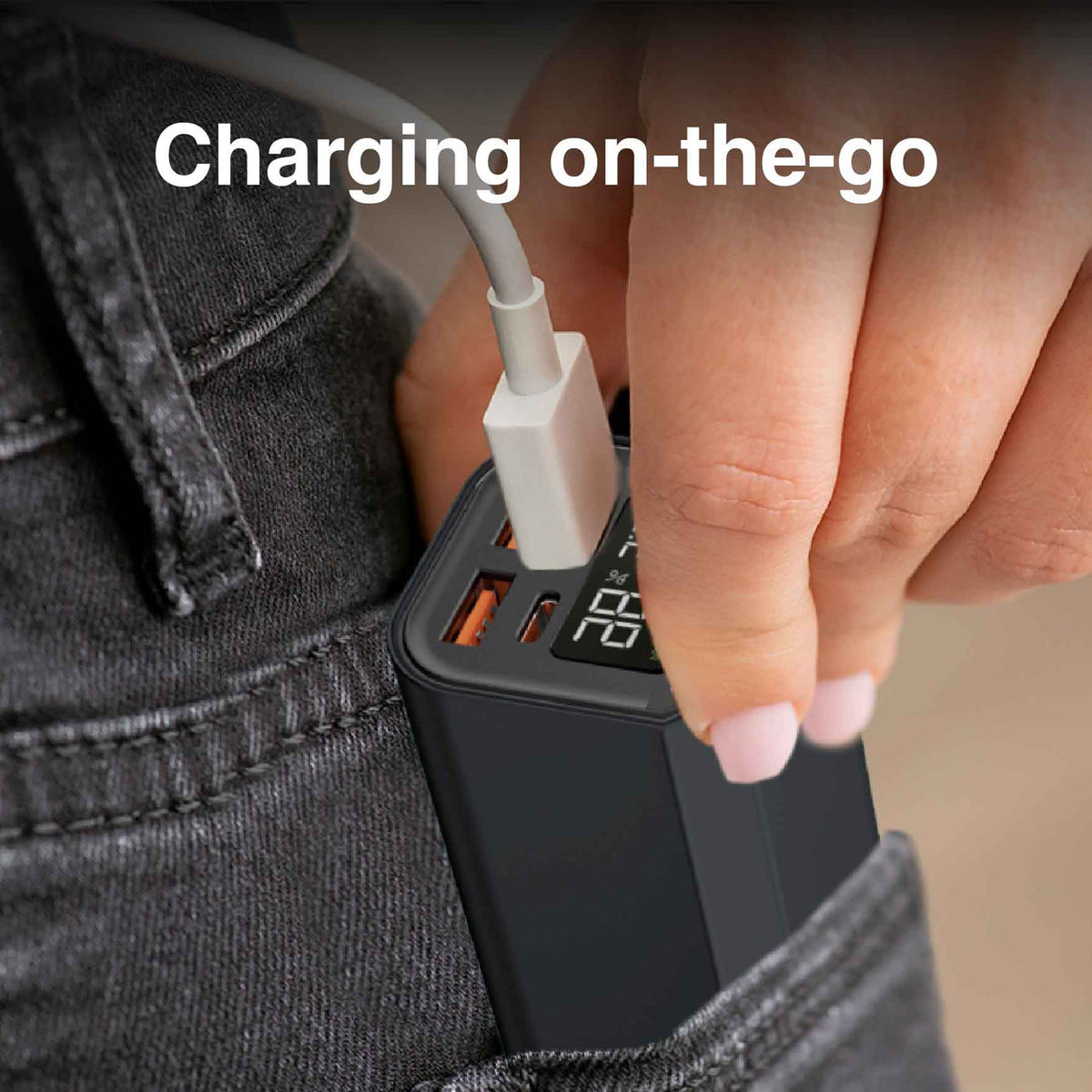 Laser 100W PD 20000mAh Laptop Power Bank Black