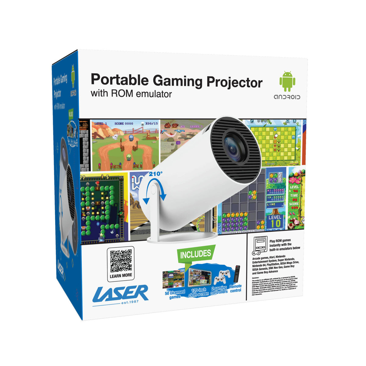 Laser Smart Projector 50 Games Two Controllers