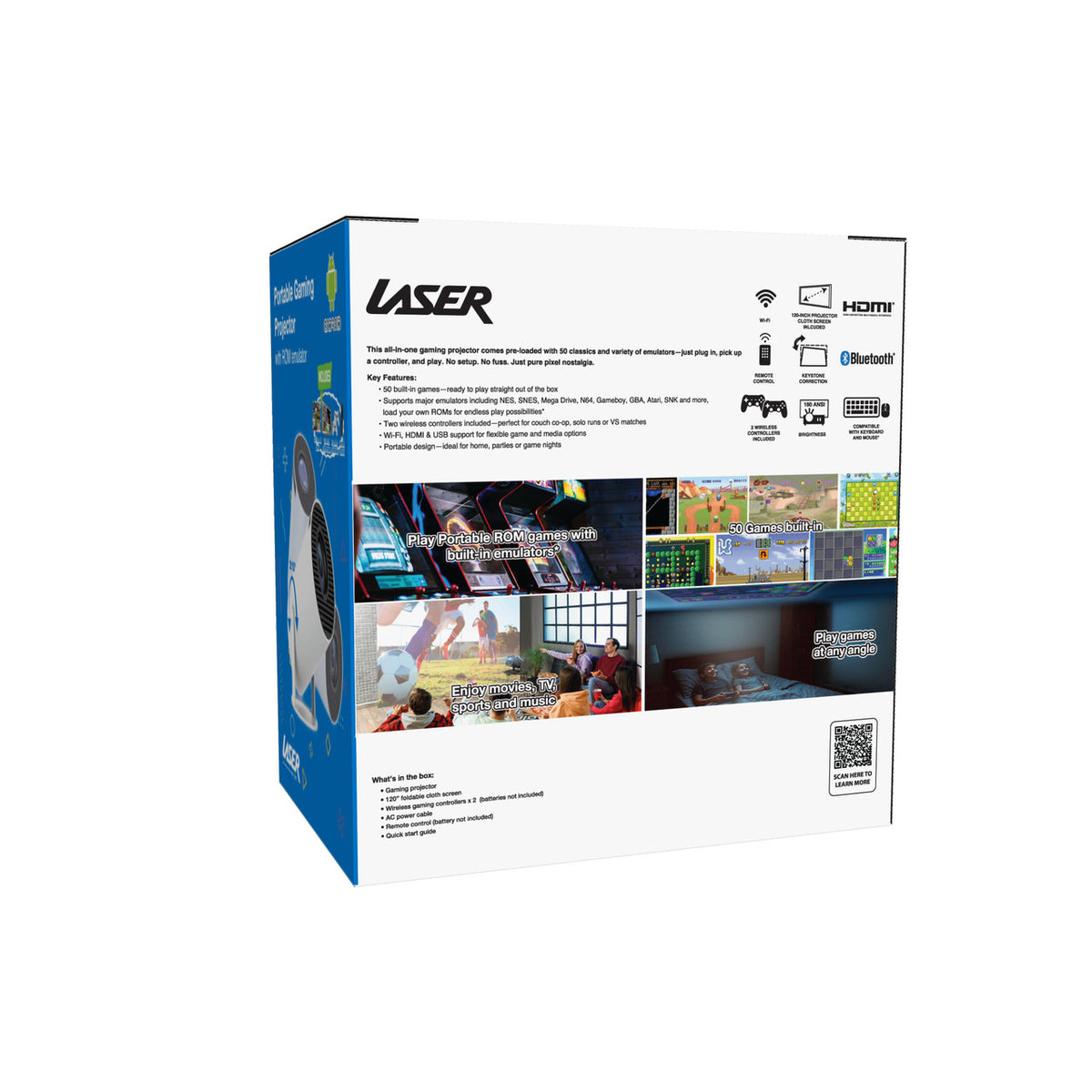 Laser Smart Projector 50 Games Two Controllers