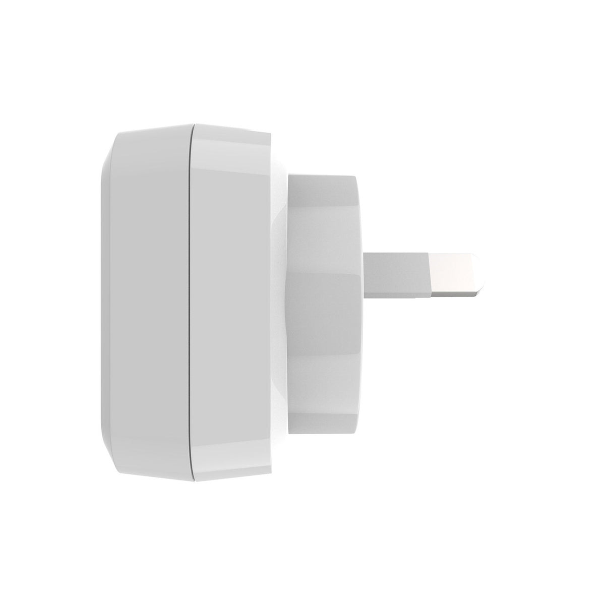 Laser Dual USB AC Charger 2.4A with 3-in-1 Cable White