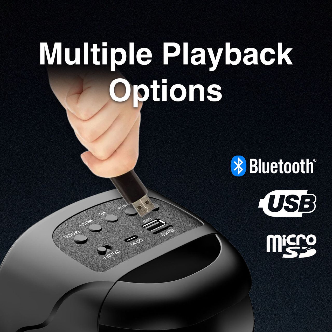 Laser RGB Mini Party Speaker Black