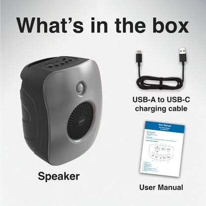 Laser RGB Mini Party Speaker Black