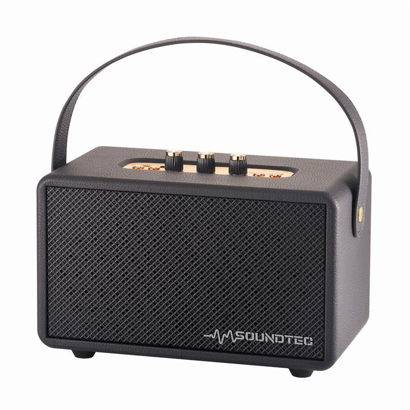 SoundTec Retro Bluetooth Boombox Black