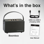 SoundTec Retro Bluetooth Boombox Black