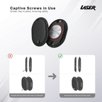 Laser Mini Smart Tag with Apple Find My Tracking Black
