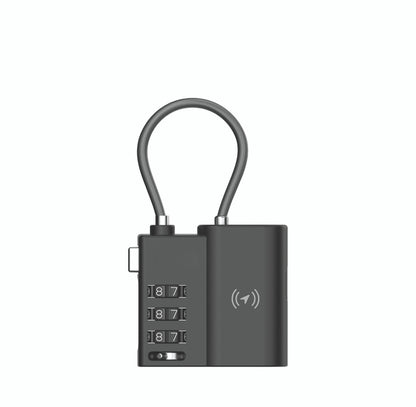 Laser TSA Lock Smart Tag with Rechargeable Battery Black