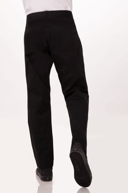 Lightweight Black M Slim Men's Chef Pants by Chef Works