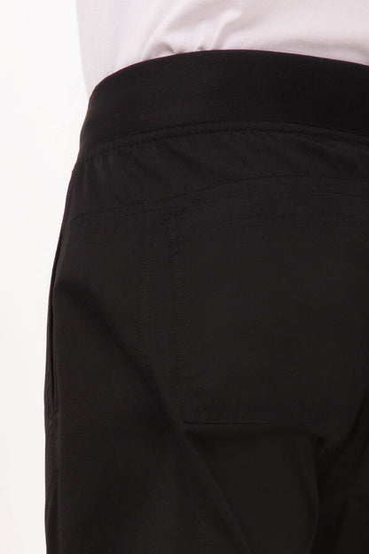 Lightweight Black M Slim Men's Chef Pants by Chef Works