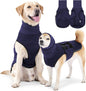 Pet Products Dog Anxiety Vest and Coat, Vet Visits and Separation - Keep Pet Calm, Dog Jacket for Thunder, Fireworks, Anti Anxiety Vest for Dogs and Cat Body and Ear, Dark Blue, L