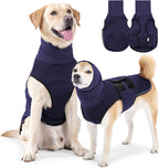 Pet Products Dog Anxiety Vest and Coat, Vet Visits and Separation - Keep Pet Calm, Dog Jacket for Thunder, Fireworks, Anti Anxiety Vest for Dogs and Cat Body and Ear，Dark blue，XS