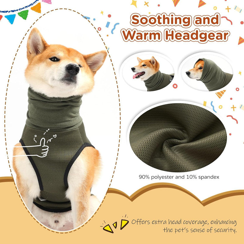 Pet Products Dog Anxiety Vest and Coat, Vet Visits and Separation - Keep Pet Calm, Dog Jacket for Thunder, Fireworks, Anti Anxiety Vest for Dogs and Cat Body and Ear, Green, XXL