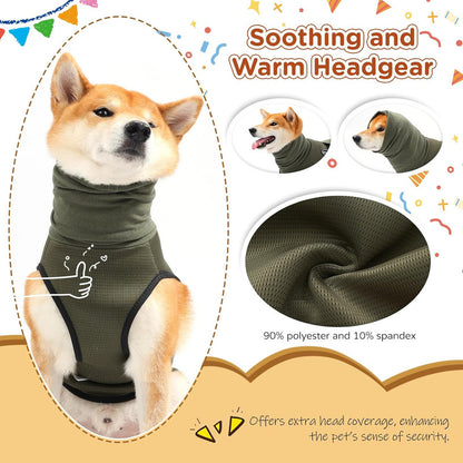 Pet Products Dog Anxiety Vest and Coat, Vet Visits and Separation - Keep Pet Calm, Dog Jacket for Thunder, Fireworks, Anti Anxiety Vest for Dogs and Cat Body and Ear, Green, XXL