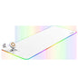 Wireless Charging Mouse Pad 15W RGB Gaming Mousepad Waterproof Desk Mat with Phone Holder 35.4''x11.8'' Extra Large Desk Pad Non-Slip Base Computer Keyboard Mat for PC Laptop, White
