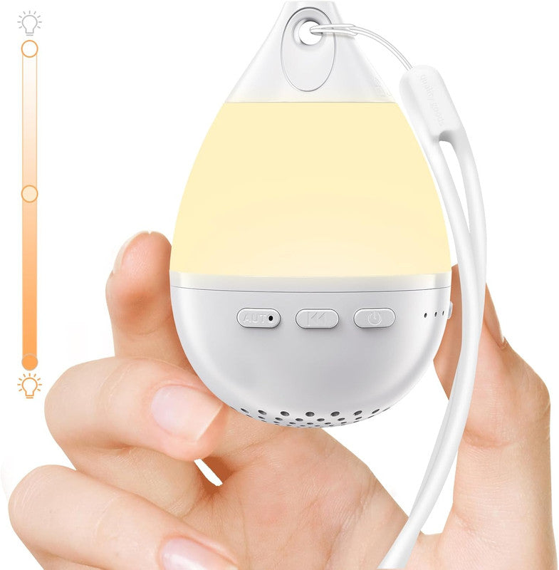3 in 1 Smart Sound Machine, White Noise Machine with Noise Detection, Night Light, Bluetooth Speaker, Rechargeable Battery, 26 Soothing Sounds and Portable Design for Kids & Adults