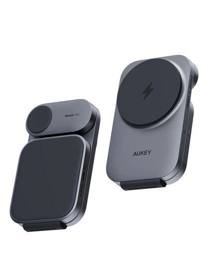 Aukey MagFusion Z Qi2 3-in-1 Foldable Magnetic Fast Wireless Charging Station (LC-MC312)