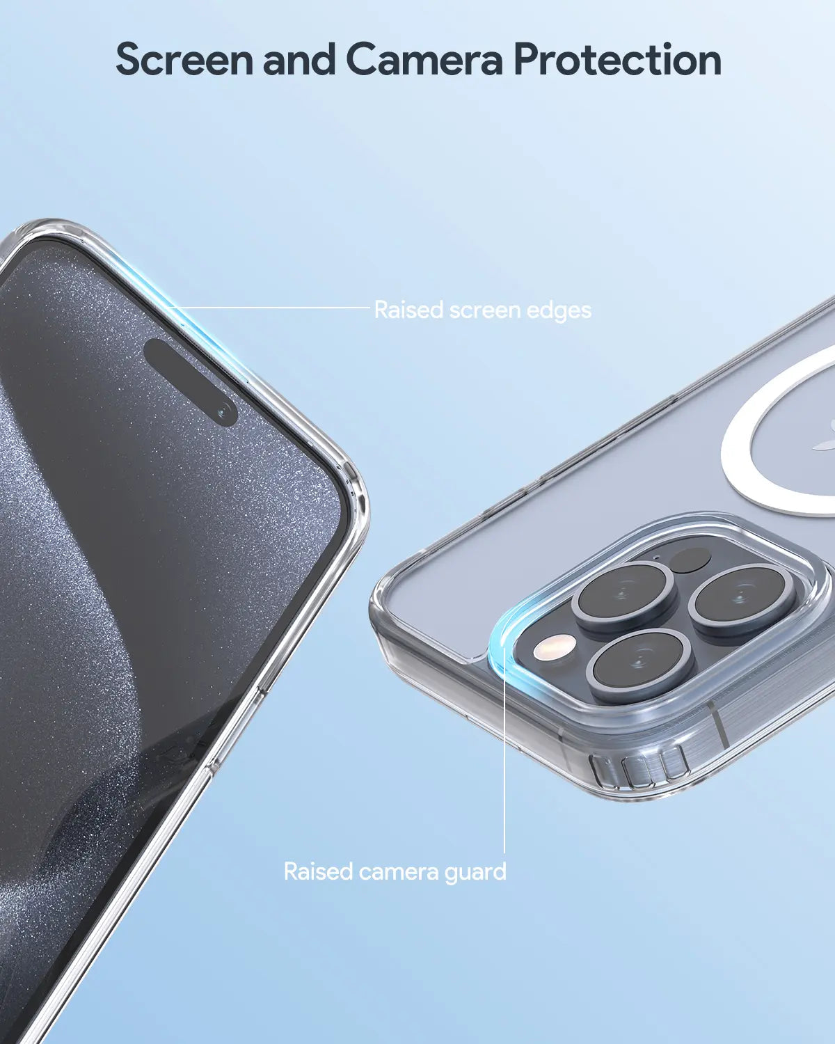 Aukey Clearview Magsafe iPhone 15 Pro Max Phone case - Transparent (TM10D)