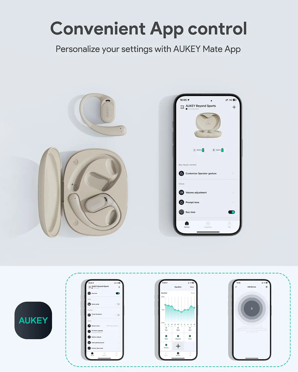 Aukey Open-Ear True Wireless Earbuds BEYOND SPORTS (EP-S1)