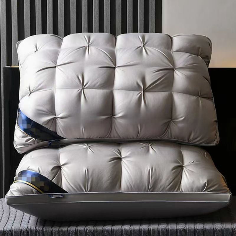 Luxury Pillow Quilted Pillow High-Quality Pillow Comfortable Pillow Bedding - White - Size 1200g high pillow