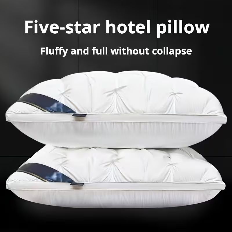 Luxury Pillow Quilted Pillow High-Quality Pillow Comfortable Pillow Bedding - White - Size 800g high pillow