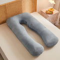 Maternity Pillow U-Shaped Pregnancy Pillow Pregnancy Body Pillow Breastfeeding - Light Gray - Size 70-130cm