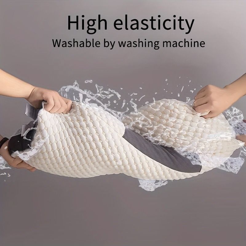 Knitted Neck Pillow Ultra Soft Pillow Breathable Pillow Moisture Wicking Pillow - White - Size 1000g
