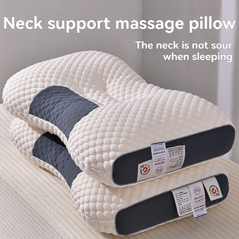 Knitted Neck Pillow Ultra Soft Pillow Breathable Pillow Moisture Wicking Pillow - White - Size 600g