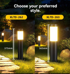 solar lawn lights, stainless steel outdoor lights, 3-LED garden lights, waterproof outdoor lights, modern outdoor lighting, cylindrical solar lights, Australian outdoor lights - Black warm light - Size 1PCS