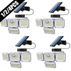 solar outdoor light, motion sensor wall light, waterproof led light, rotatable solar panel, Australian outdoor lighting, energy saving garden light, dusk to dawn light - White light - Size 1PCS