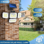 solar outdoor light, motion sensor wall light, waterproof led light, rotatable solar panel, Australian outdoor lighting, energy saving garden light, dusk to dawn light - White light - Size 2PCS