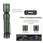 powerful flashlight, rechargeable flashlight, magnetic flashlight, outdoor lighting, long-range flashlight, 12W flashlight, camping light, work light, hands-free light - Black - Size 12W