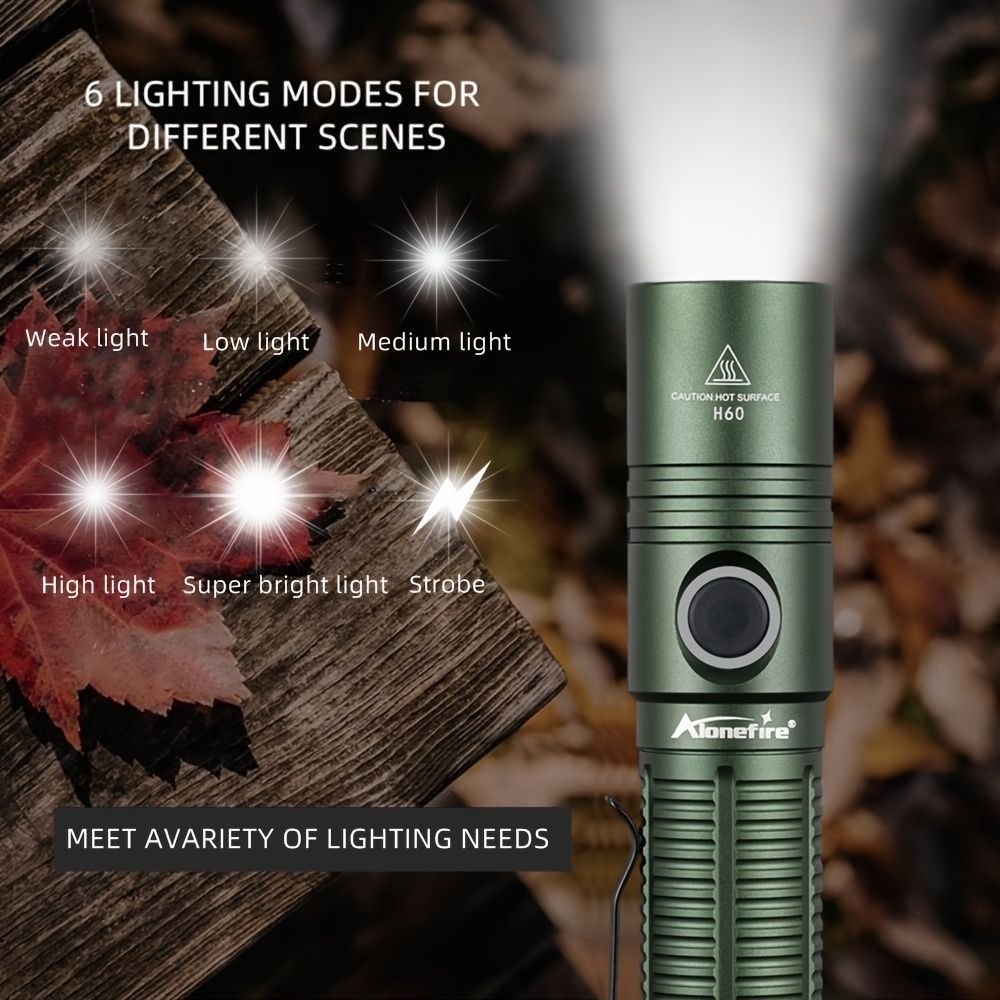 powerful flashlight, rechargeable flashlight, magnetic flashlight, outdoor lighting, long-range flashlight, 12W flashlight, camping light, work light, hands-free light - Black - Size 12W