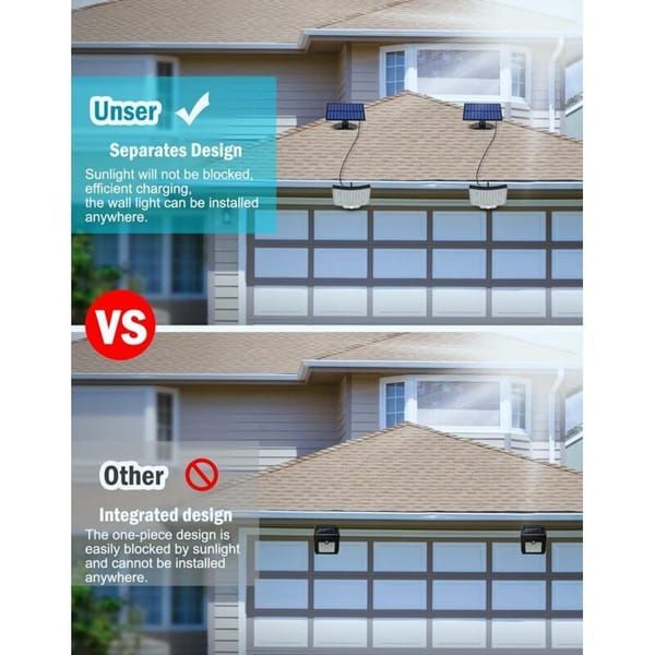 Solar Outdoor Light Motion Sensor Light Garden Lighting Porch Light Driveway - Black - Size 124LED