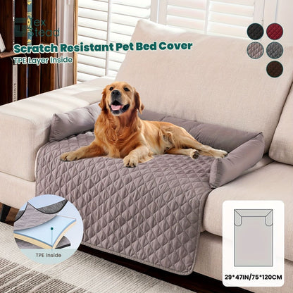 Scratch Resistant Pet Bed Cover, TPE Pet Furniture Protector, 75x75 cm